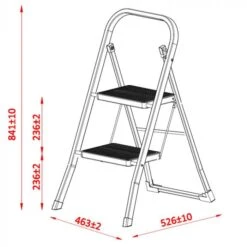 Budgetline Huishoudtrap Inklapbaar Wit 2 Treden -Sideal Standard Winkel 2029 size