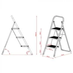 Budgetline Huishoudtrap Inklapbaar Wit 3 Treden -Sideal Standard Winkel 2030 size