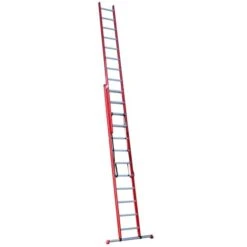 4tecx Reformladder 2-delig Aluminium 2 X 14 Met Stalen Balk