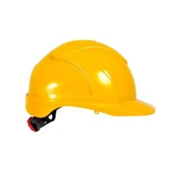 4tecx Helm ABS 6-punts Plastic Binnenwerk Draaiknop Geel