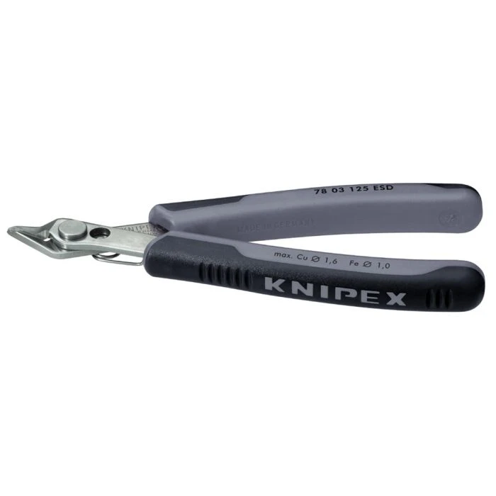 KNIPEX Zijsnijtang INOX 54 HRC 125 Mm ESD 3 KNIPEX Zijsnijtang INOX 54 HRC 125 Mm ESD