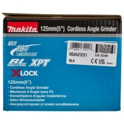 Makita DGA521ZX1 18 V Haakse Slijper 125 Mm X-LOCK -Sideal Standard Winkel DGA521ZX1 C2N1