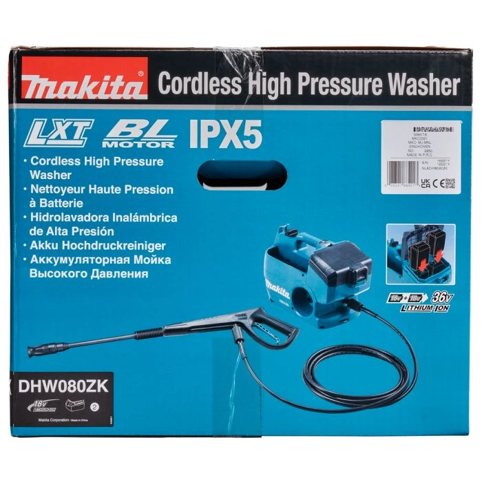Makita DHW080ZK LXT 2x18 V Hogedrukreiniger 80bar 18 Makita DHW080ZK LXT 2x18 V Hogedrukreiniger 80bar - Afbeelding 16