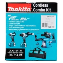 Makita DLX3154TX1 18 V Combiset Voor Allround Tot Zwaar Boor-en Schroefwerk -Sideal Standard Winkel DLX3154TX1 C2N1
