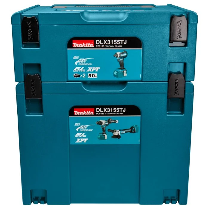 Makita DLX3155TJ 18 V Combiset Boren, (slag)schroeven En Slijpen 3 Makita DLX3155TJ 18 V Combiset Boren, (slag)schroeven En Slijpen