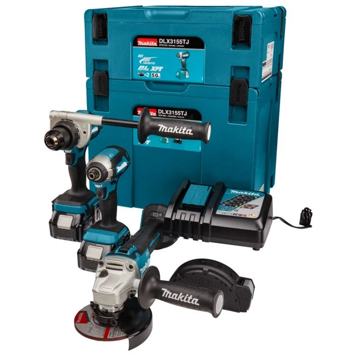 Makita DLX3155TJ 18 V Combiset Boren, (slag)schroeven En Slijpen 11 Makita DLX3155TJ 18 V Combiset Boren, (slag)schroeven En Slijpen - Afbeelding 9