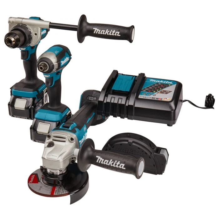 Makita DLX3155TJ 18 V Combiset Boren, (slag)schroeven En Slijpen 7 Makita DLX3155TJ 18 V Combiset Boren, (slag)schroeven En Slijpen - Afbeelding 5