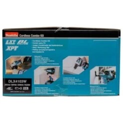 Makita DLX4103W 18 V Combiset Voor Allround Boor-, Schroef- En Slijpwerk -Sideal Standard Winkel DLX4103W C2N1
