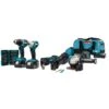 Makita DLX5068TX1 18 V Combiset Voor (slag)schroeven, Boren, Slijpen En Zagen En Met Multitool -Sideal Standard Winkel DLX5068TX1 C2R0 s100
