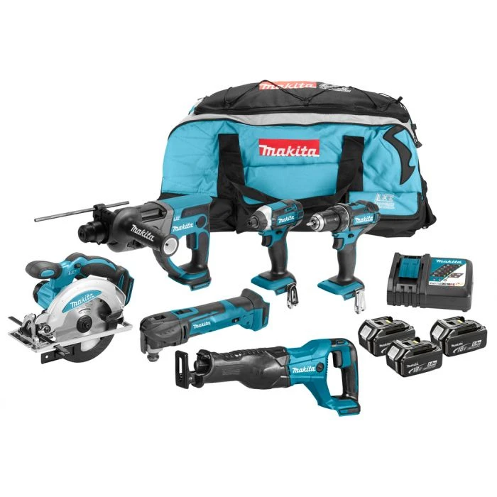 Makita DLX6038T 18 V Combiset Voor Divers Zaag-, Boor- En (slag)schroefwerk 7 Makita DLX6038T 18 V Combiset Voor Divers Zaag-, Boor- En (slag)schroefwerk - Afbeelding 5