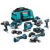 Makita DLX7019TX1 18 V Combiset Voor (slag)schroeven, Boren, Slijpen, Schaven En Zagen En Met Multitool
