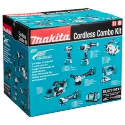 Makita DLX7019TX1 18 V Combiset Voor (slag)schroeven, Boren, Slijpen, Schaven En Zagen En Met Multitool -Sideal Standard Winkel DLX7019TX1 C1L1
