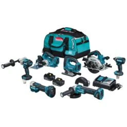 Makita DLX7019TX1 18 V Combiset Voor (slag)schroeven, Boren, Slijpen, Schaven En Zagen En Met Multitool -Sideal Standard Winkel DLX7019TX1 C1R0