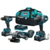 Makita DK0158G301 40 V Max Combiset Boren, (slag)schroeven, Bevestigen En Slijpen -Sideal Standard Winkel dk0158g301 c1l0 s100
