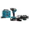 Makita DLX2190TJ1 18 V Combiset Boren, Schroeven En Slijpen -Sideal Standard Winkel dlx2190tj1 a1l0 s100