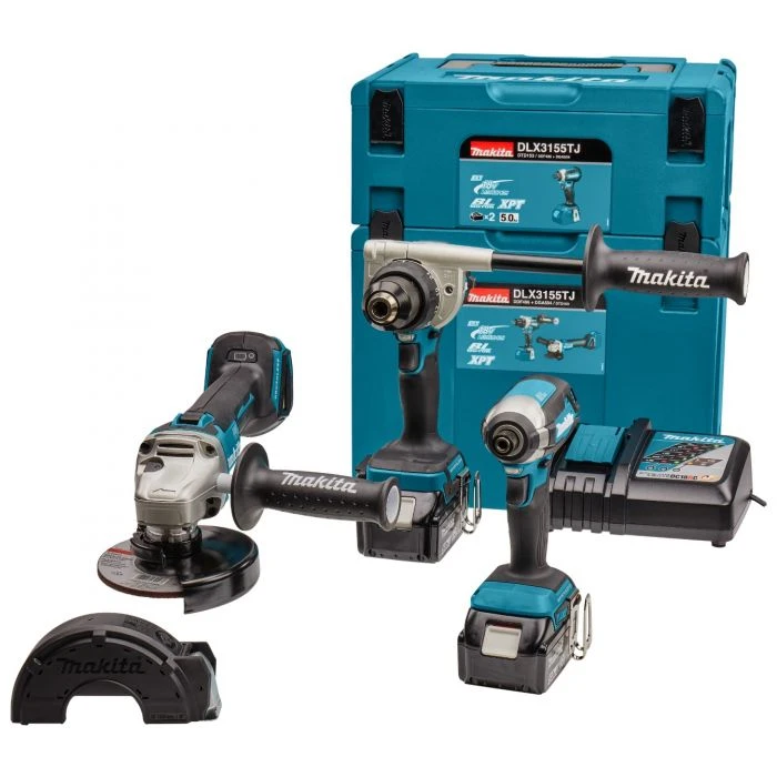Makita DLX3155TJ 18 V Combiset Boren, (slag)schroeven En Slijpen 6 Makita DLX3155TJ 18 V Combiset Boren, (slag)schroeven En Slijpen - Afbeelding 4