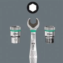 Wera 6000 JOKER STEEK- EN RINGRATELSLEUTEL-SET, INCH, 8 -DELIG -Sideal Standard Winkel take it easy aussensechskant grau 23